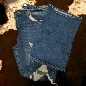 Distressed jeans